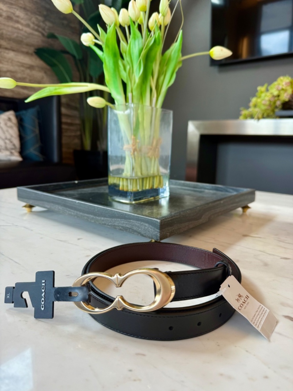 New COACH Women's Signature Buckle Belt XL - Picture 15 of 16